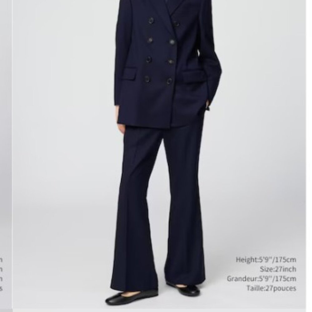 UNIQLO:C - Navy Flare Pant w Lining  - 25 inch